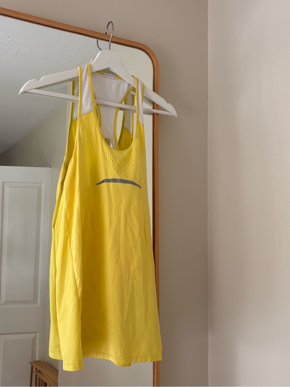 Yellow Women's Athletic Tank Top with Racerback